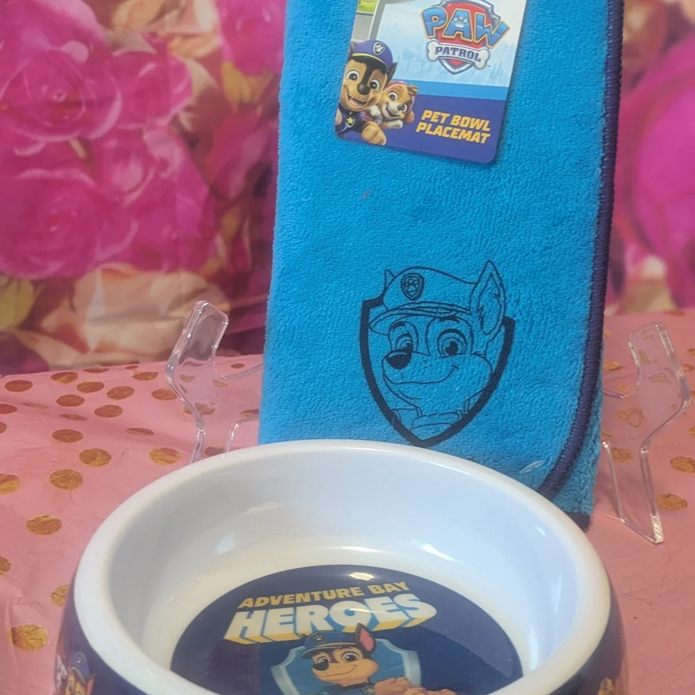 Paw Patrol Pet Bowl and Placemat Set